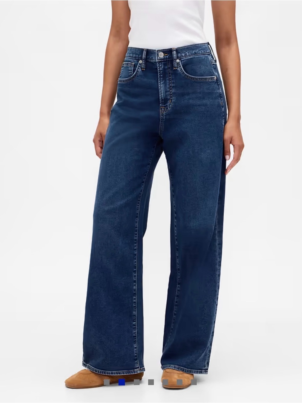 GAP Factory Dark Blue High-Rise Sweatpants Jeans